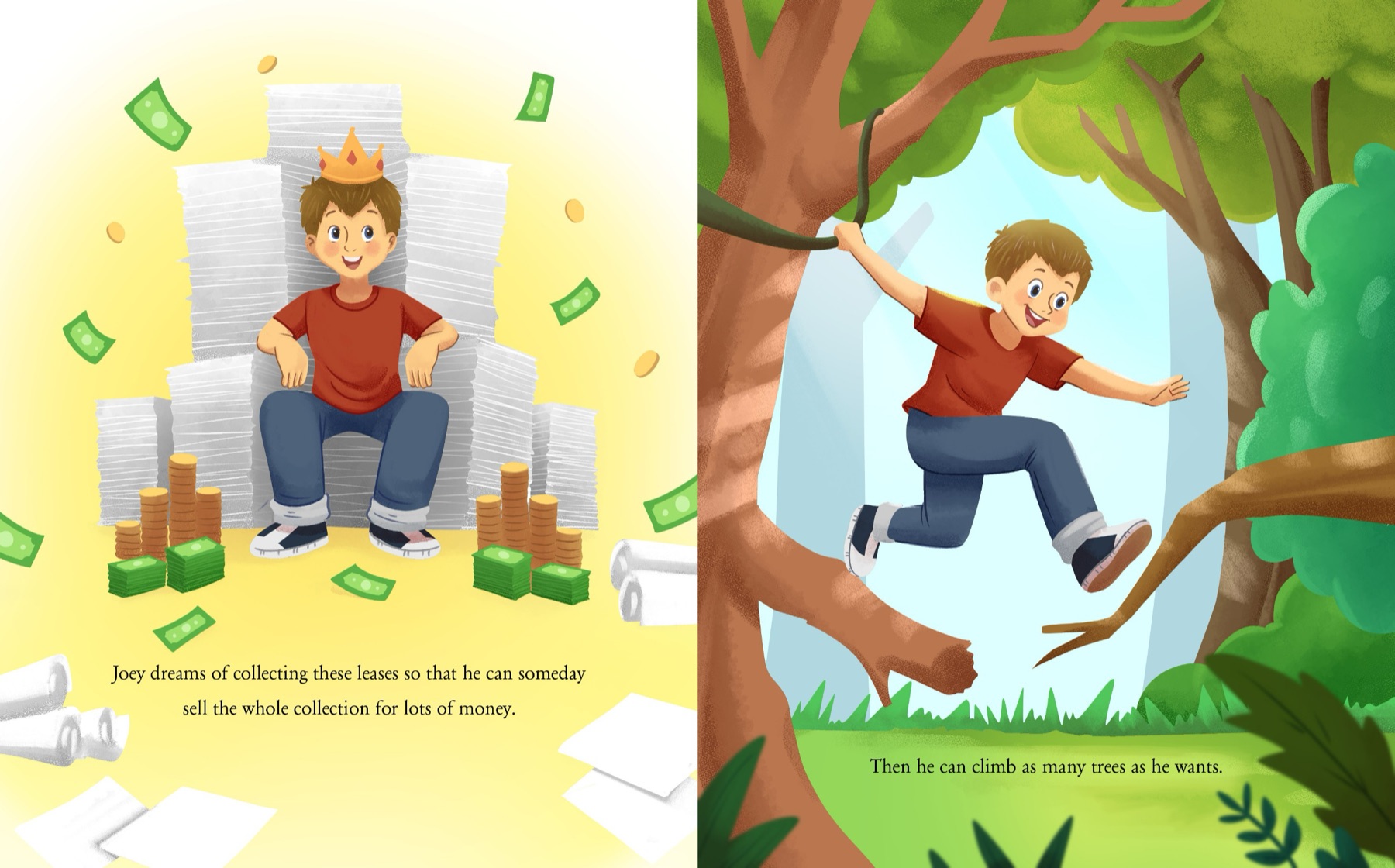 Pages from Joey and the Lease, spread 4
